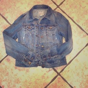 Old Navy Distressed Denim Jacket - Size XS